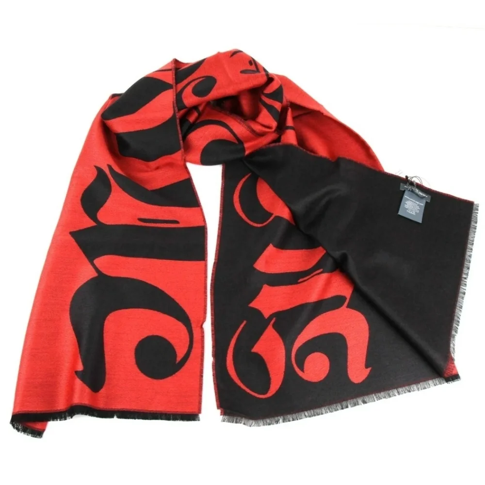 ALEXANDER MCQUEEN Wool/Cotton/Silk Printed Scarf, NWT